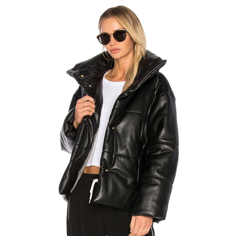 Nanushka Hide Vegan Puffer Black Size XS Worn Once